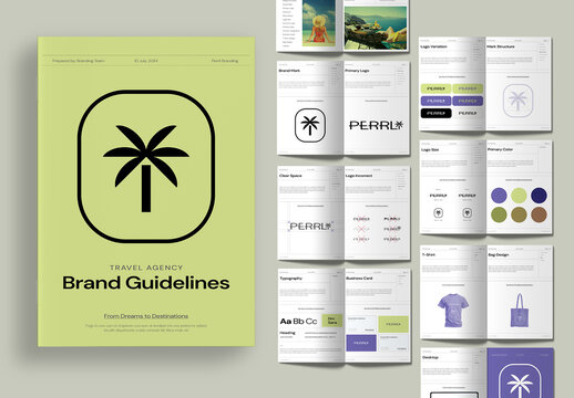 Modern Travel Agency Brand Identity Guidelines Template