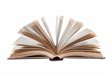 Open book pages knowledge literature reading education library story on transparent background
