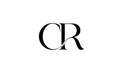 CR initial letters, monogram logo