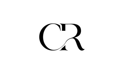 CR initial letters, monogram logo