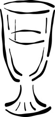 Hand Drawn Cocktail Glasses, Whimsical Wedding Doodle Illustration