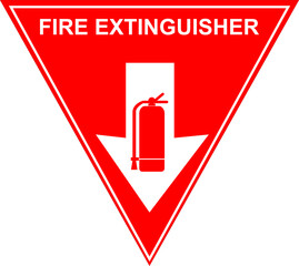Obraz premium Fire Extinguisher Sign Sticker