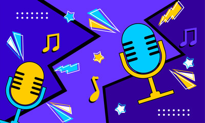  Geometric  abstract pop art background in flat designstract art background design