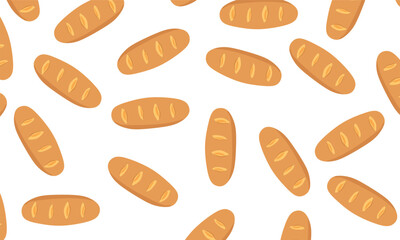 Vector baguettes seamless pattern. baguettes seamless pattern background perfect for bakery-themed designs, packaging, wallpapers, or fabric prints