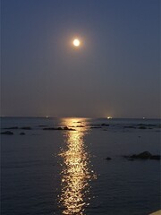 밤 바다 풍경 