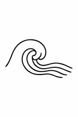 Naklejka premium black and white abstract swirl