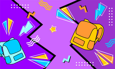  Geometric  abstract pop art background in flat designstract art background design