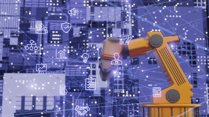 Futuristic robotic arm hovering over electronic motherboard, AI and automation concept.. - Powered by Adobe