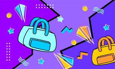  Geometric  abstract pop art background in flat designstract art background design