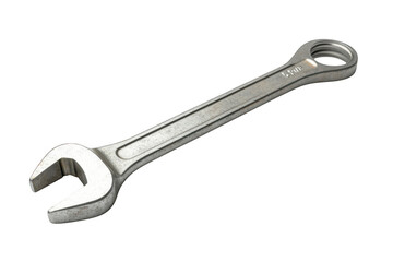 Wrench tool, spanner, metal, mechanic, repair, equipment, hardware, silver, steel, automotive, engineering, industrial isolated on transparent background