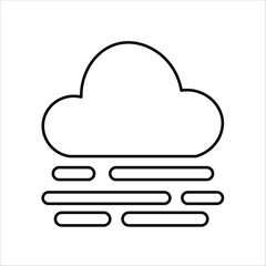fog icons. simple line vector