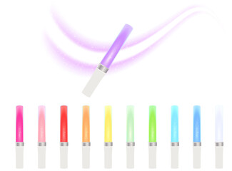 キラキラしたペンライトのイラスト