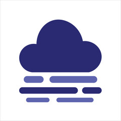 fog icons. simple colored vector