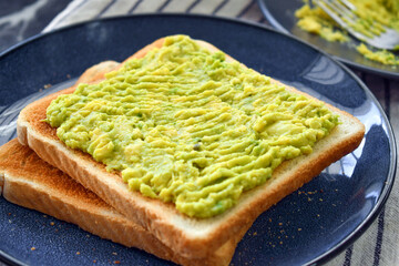 Avocado toast healthy breakfast. Healthy food concept.