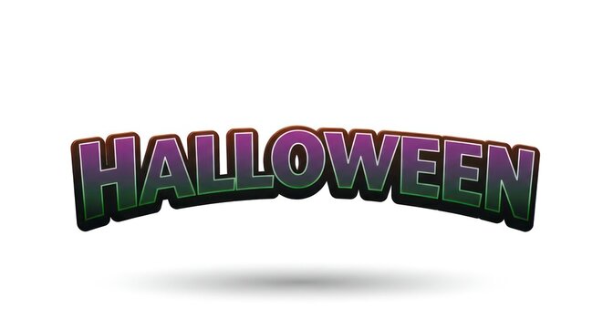 3D Style Festive Halloween Text Effect Decorative Holiday Event Graphic