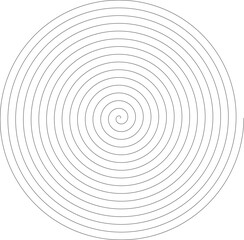 Fototapeta premium Equidistant spiral line path – Archimedean (uniform) spiral vector (PPT-compatible & fully editable)