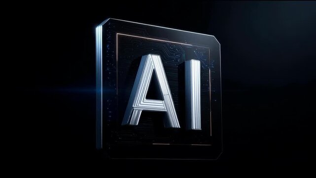 Photograph illustrating ai vision architecture roadmap icon concept featuring layers of ai systems and integration strategies. AI Architecture Vision &ndash; 3D Logo Animation