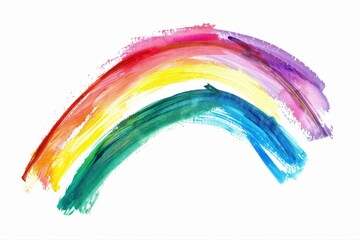 Naklejka premium Watercolor Rainbow Painting Brush Strokes Colorful Artistic Weather on transparent background