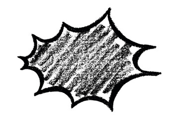 Hand drawn speech bubble Blank empty message box Textbox frame for banners, price tags, stickers, design