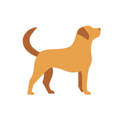Charming Yellow Dog Illustration isolated on transparent background.