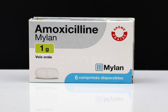 100comprim&eacute;s orodispersible parfum&eacute;s &agrave; la fraise de amoxicilline 1g