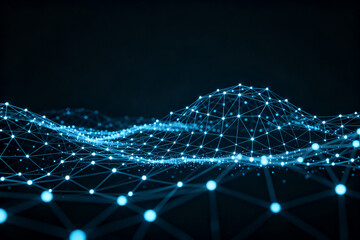 Abstract digital network landscape