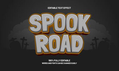spook road editable text effect