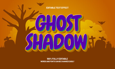 ghost shadow editable text effect
