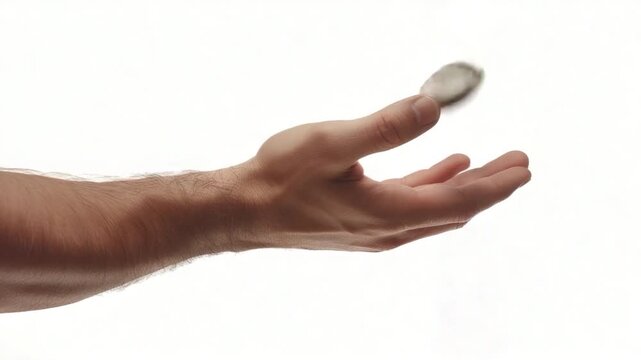 video clip A person attempting to catch a frisbee in mid-air