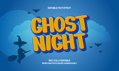 ghost night editable text effect