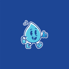 Happy wster drop cartoon