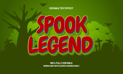 spook legend editable text effect