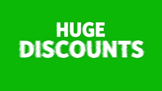 Dynamic animated text announces massive sales event, driving urgent customer action and boosting commercial success with incredible deals