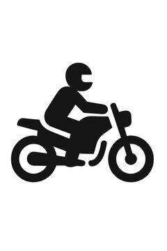 Dynamic silhouette of a cyclist riding a bicycle in motion