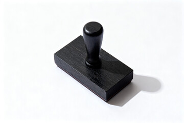 Black stamp tool on white background