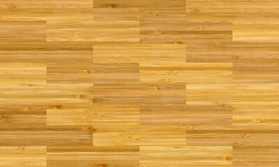 Bamboo wood brown beige parquet or cutting board, texture formed by combining many bamboo wood pieces