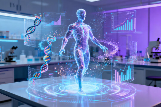 Human body DNA and data visualization
