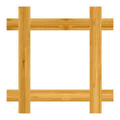 Wooden bamboo square frame, wooden bamboo frame made of a combination of different woods