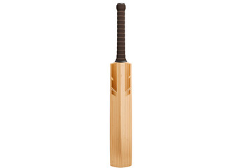 Cricket Bat Closeup Studio Shot of a Professional Cricket Bat isolated on transparent background