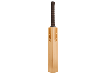 Cricket Bat Closeup Studio Shot of a Professional Cricket Bat isolated on transparent background