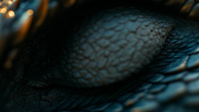 Close-up of a fantasy dragon eye glowing with fiery orange and green textures, symbolizing mythical creature, fantasy art, imagination, creativity, and power in surreal magical storytelling. - Powered by Adobe