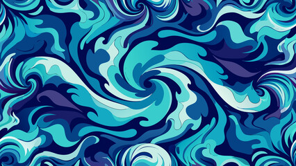 Deep Ocean Tide Abstract Seamless Pattern