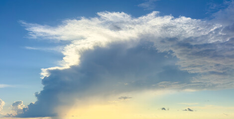 A large cloud in the sky