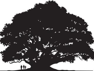Coastal Mangrove Tree Silhouette Isolated For Marine Ecosystems