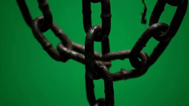 rusty chain link fence