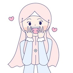 a muslim girl is surprising, surprising hijab girl 