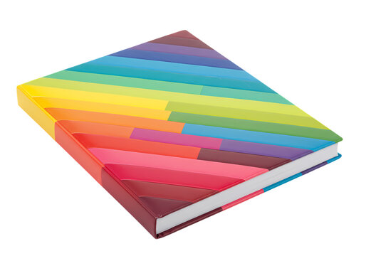Rainbow Notebook Vibrant Colorful Diary for Kids Teens and Adults isolated on transparent background