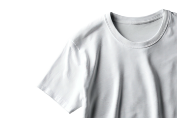 Close-up of a white t-shirt
