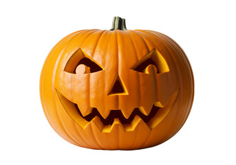 Carved Pumpkin A Halloween Icon isolated on transparent background