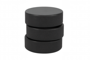 Hockey pucks stacking, equipment for ice hockey game, winter sport, playing on ice, competition object